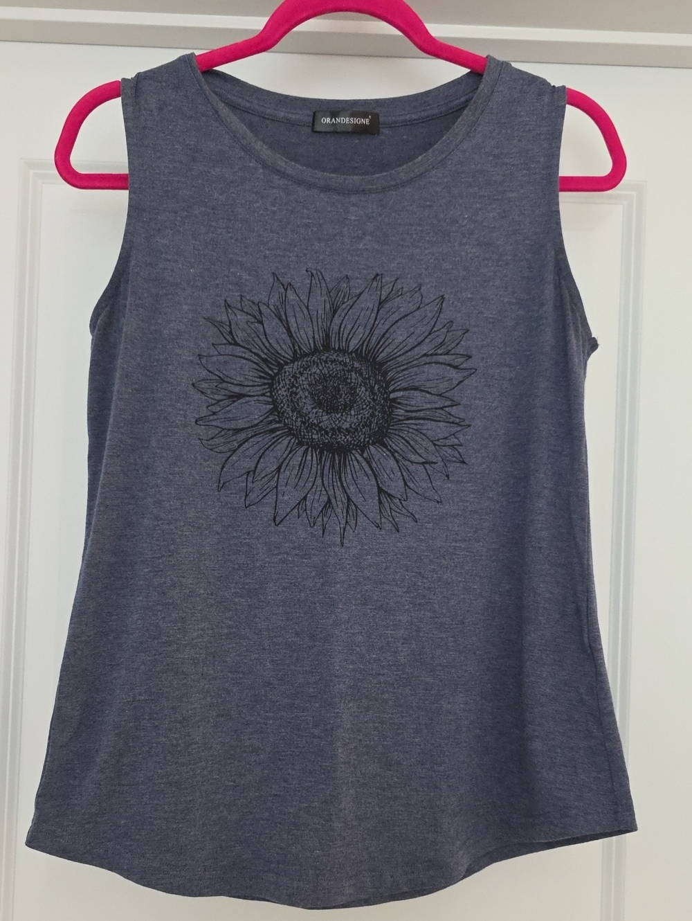 Brandexine Blue Sunflower Graphic Tank Top